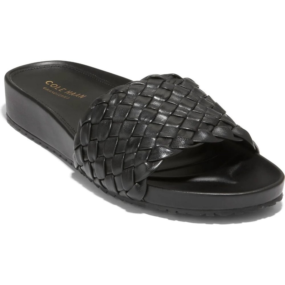 Cole Haan Women's Mojave Slide Sandal - Black Leather - Size 8B. New without box